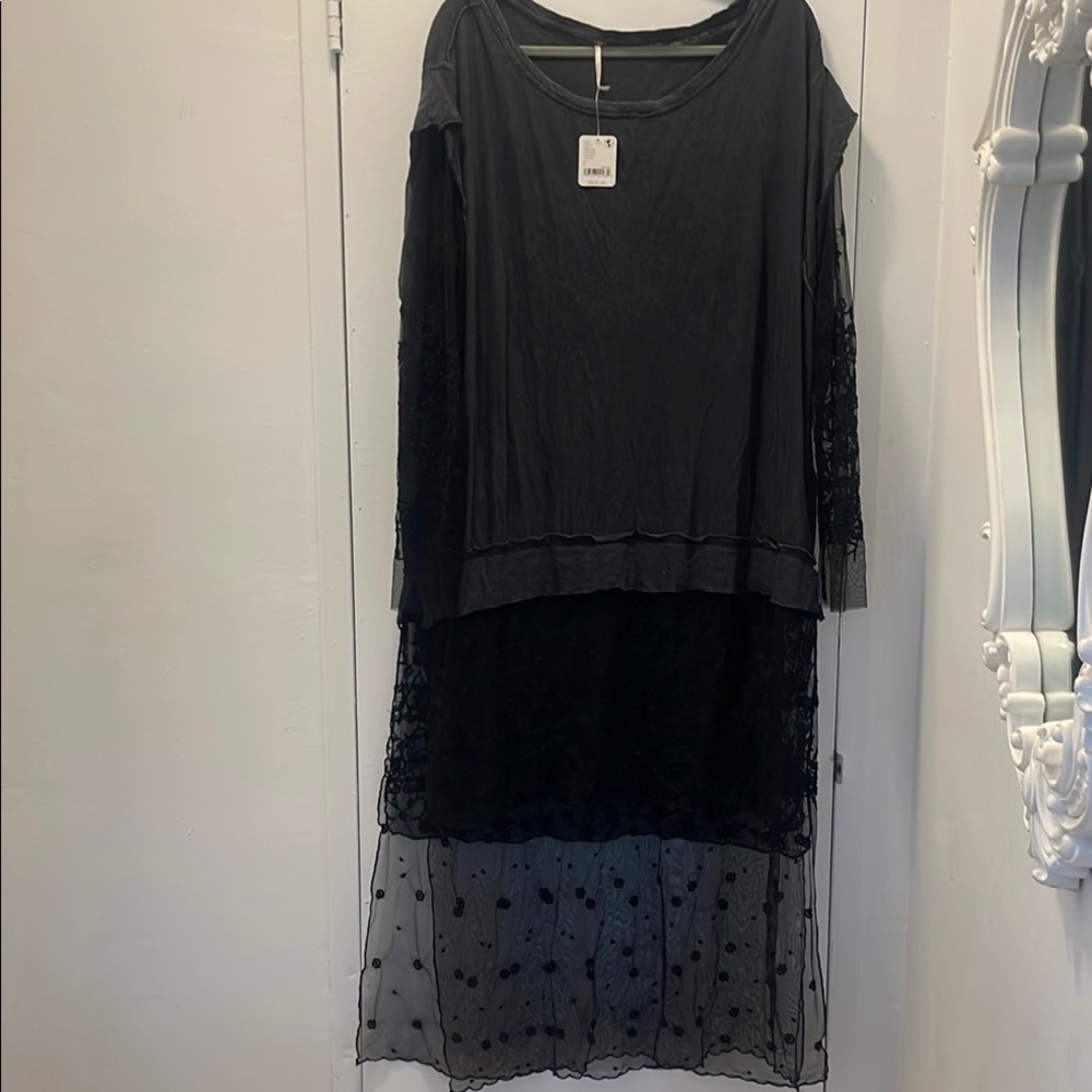 Free People Charcoal Gray Dress
